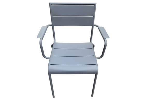 เก้าอี้เหล็กลานสวนกลางแจ้งออกแบบที่เท้าแขนเอง