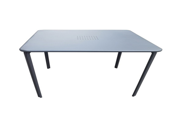 OEM ODM Black Steel Patio Table เคลือบผงกลางแจ้ง