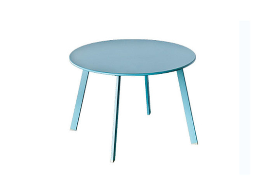 โต๊ะเหล็กทรงกลมสีน้ำเงินล้างทำความสะอาดได้พร้อมกันความชื้น