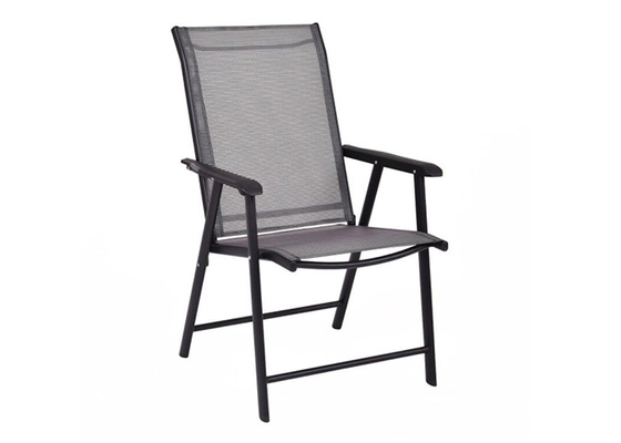 เก้าอี้พับได้ของ Textilene ตำแหน่งเหล็กแบบพกพาง่าย